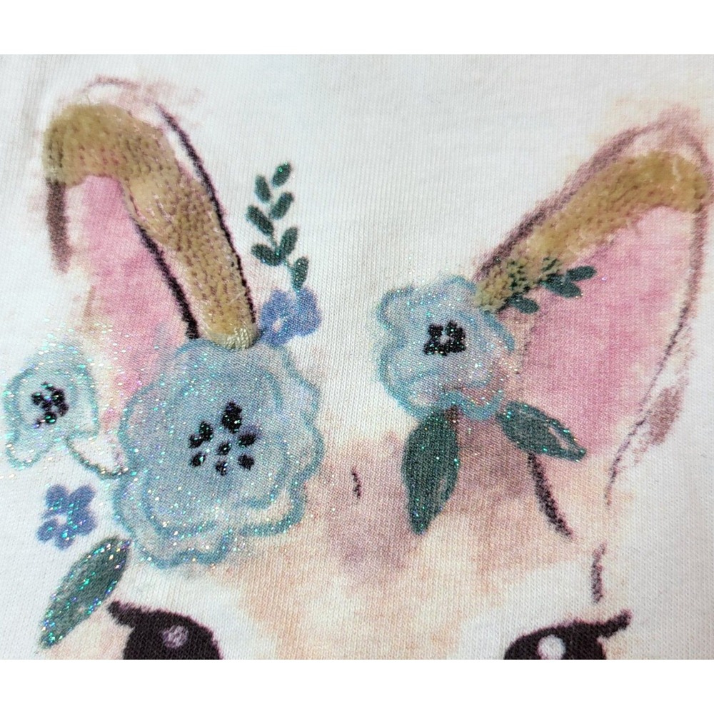 Zara Baby Collection Bunny Long Sleeve TShirt Dusty Pink Pleated Pant Set 12-18M - Picture 4 of 16